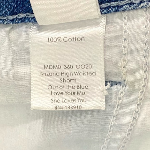 Show Me Your MuMu Arizona Jean Shorts High Waisted Distressed Like New - Picture 12 of 13